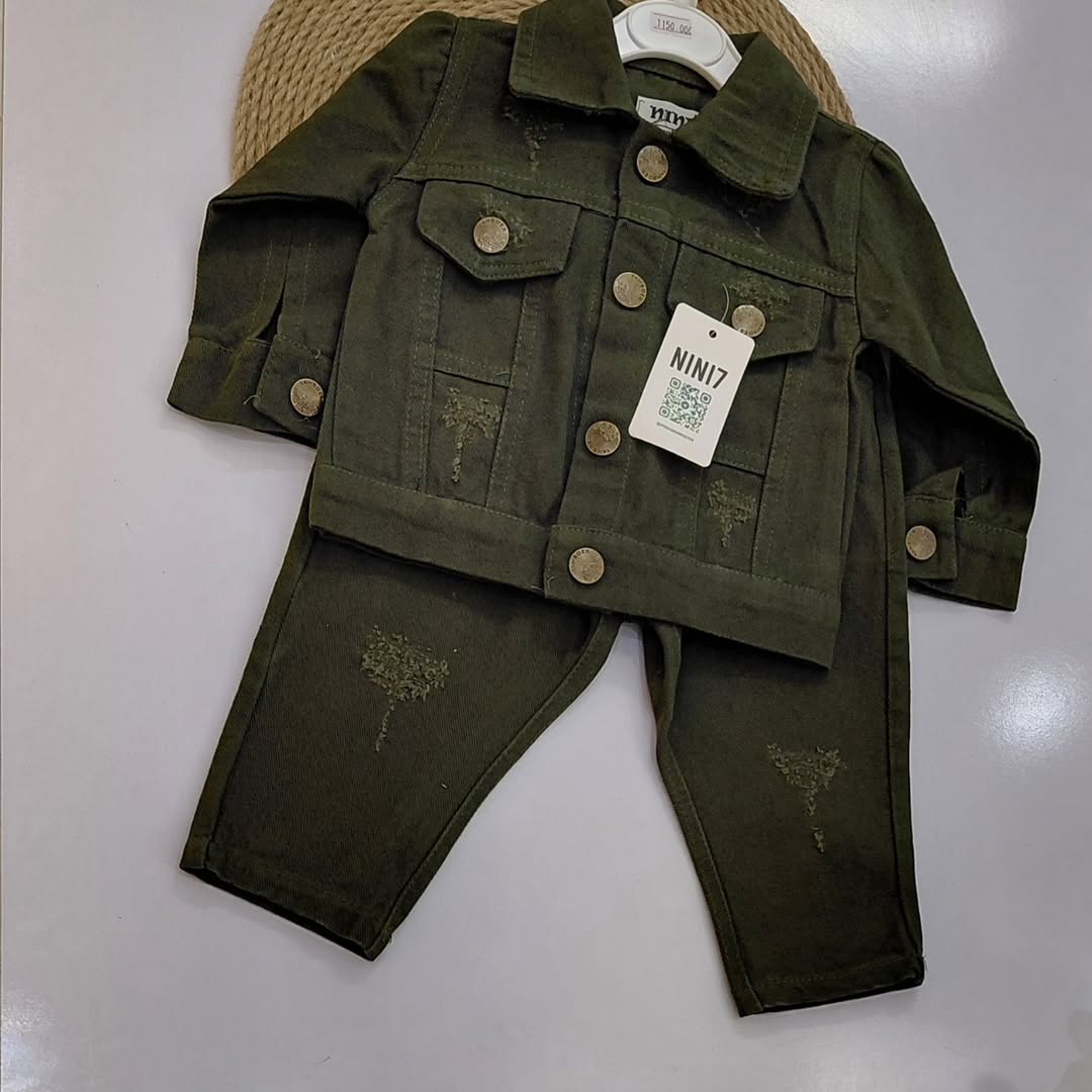 کت و شلوار کتان سایز ۵ماه تا ۴ سال